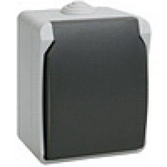 IEK  Форс  Розетка 1-местная открытая установка с заземляющими контактами IP54 РСб20-3-ФСр ERS12-K03-16-54-DC