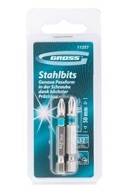 Набор бит Ph 2х50, сталь S2, 2шт//GROSS 11357