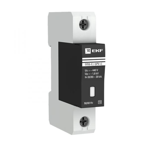 Ограничитель импульсных перенапряжений  1П  400B  20кА  EKF  ОПВ-С